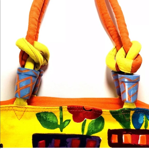 Sun N Sand Large Tote Bag Garden Flower Pot Canvas - Picture 8 of 8